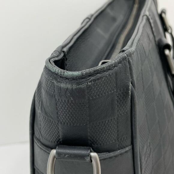 Louis Vuitton Tadao Damier Infini Shoulder Bag Tote Handbag Black - Picture 12 of 12